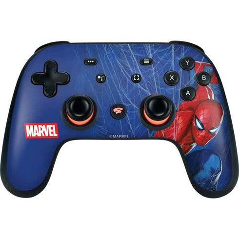 Marvel Spiderman World of Webs Google Stadia Controller Skin